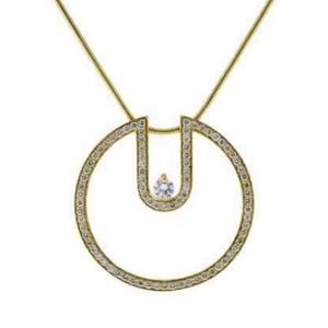 Very Rare MOVADO Diamond Circle Necklace